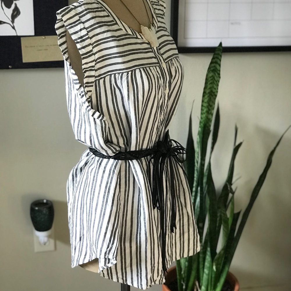 SOLD LOFT Linen Striped Tank - Picture 4 of 7